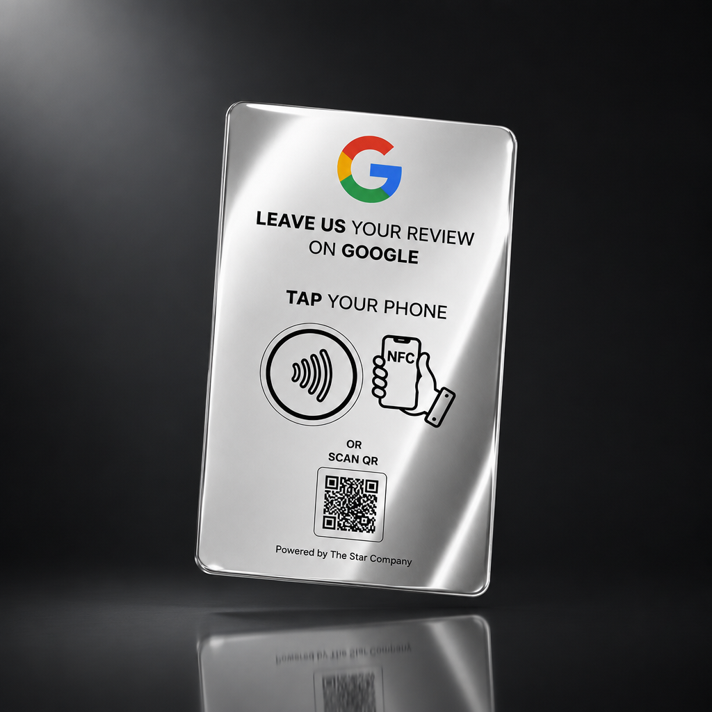 3-Pack — Stainless Steel Google Review Card