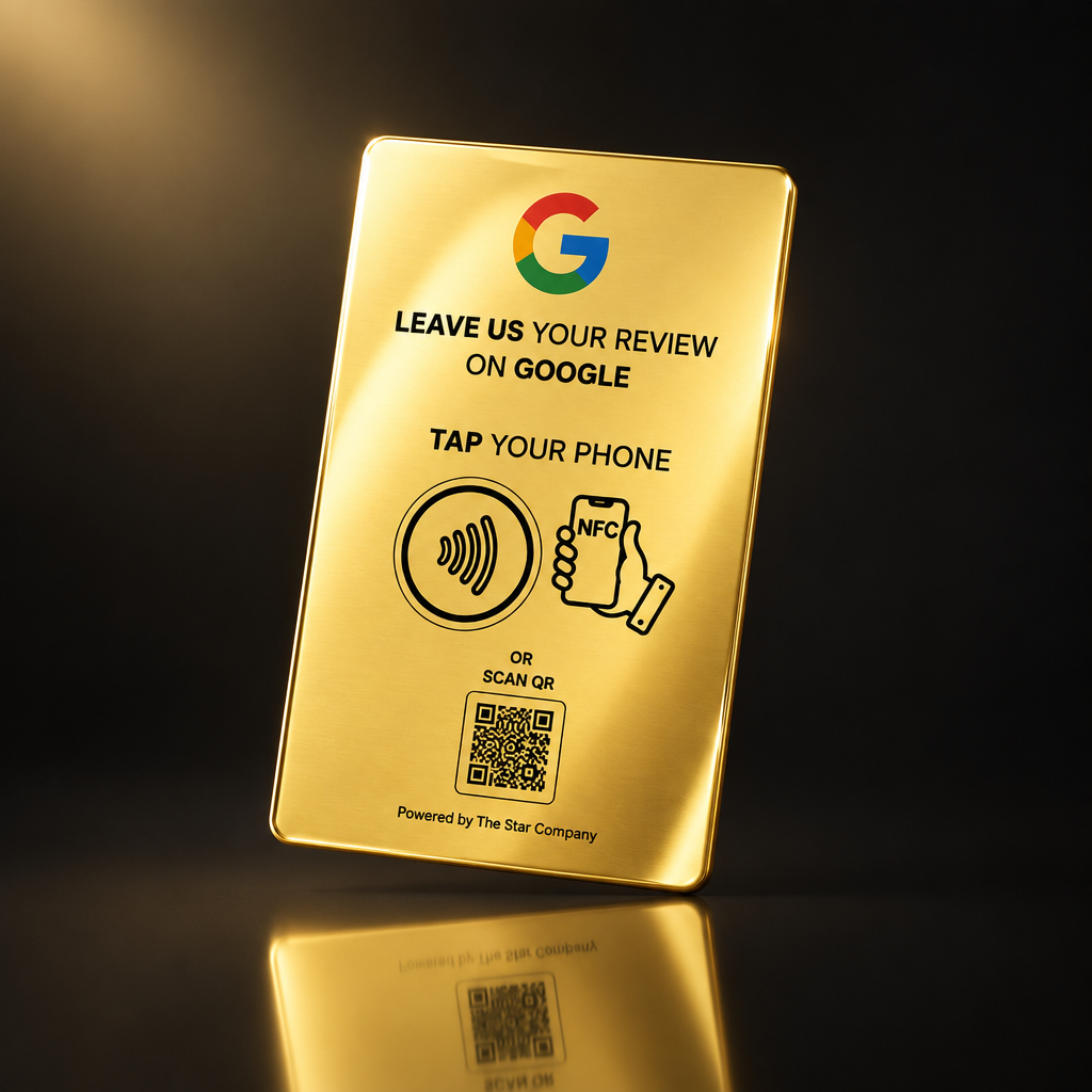 22K Gold Plated Google Review Card
