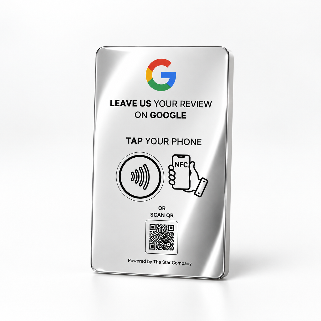 Stainless Steel Google Review Card