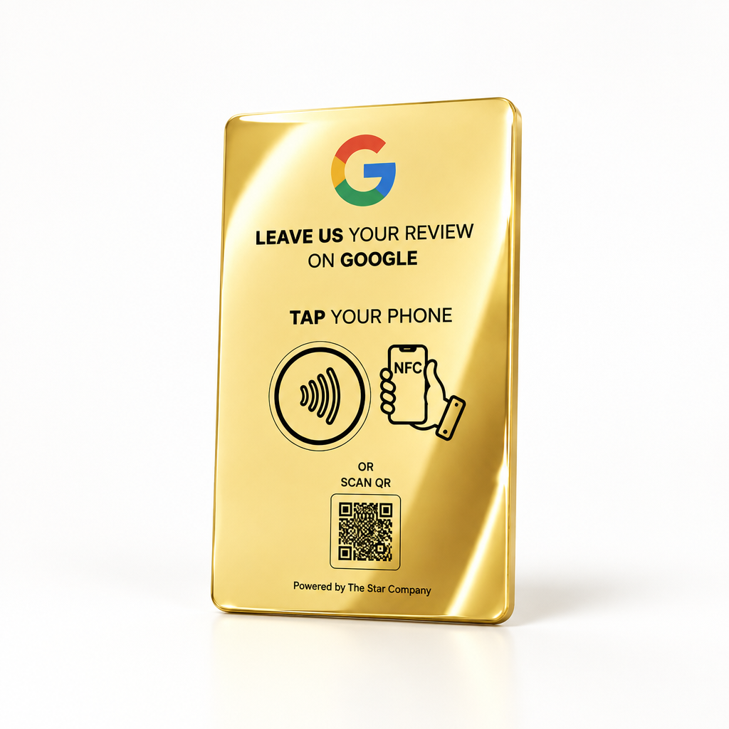 22K Gold Plated Google Review Card