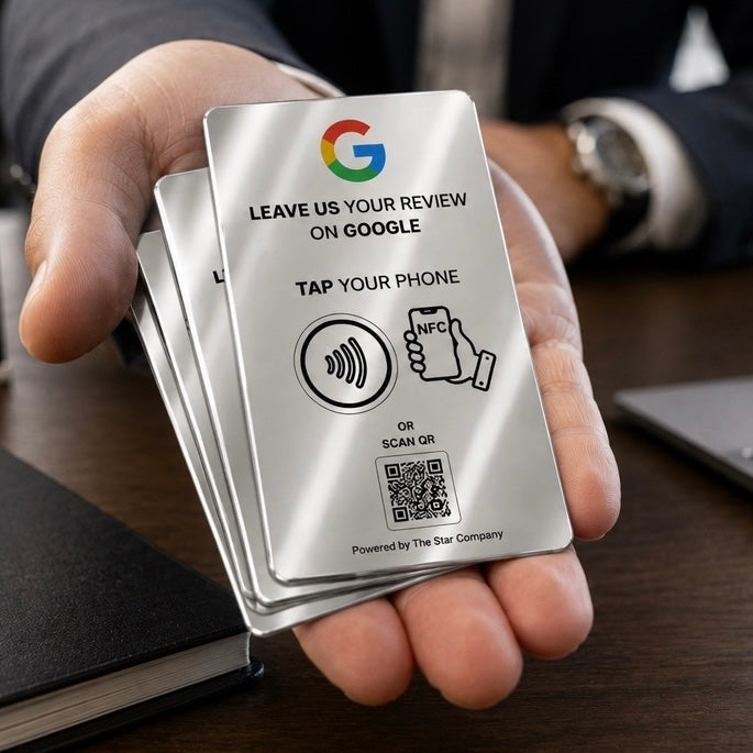 3-Pack — Stainless Steel Google Review Card