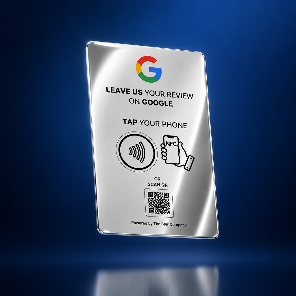 3-Pack — Stainless Steel Google Review Card