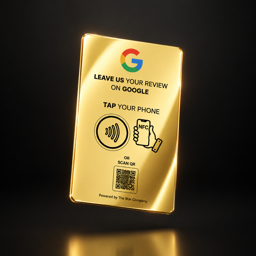 22K Gold Plated Google Review Card
