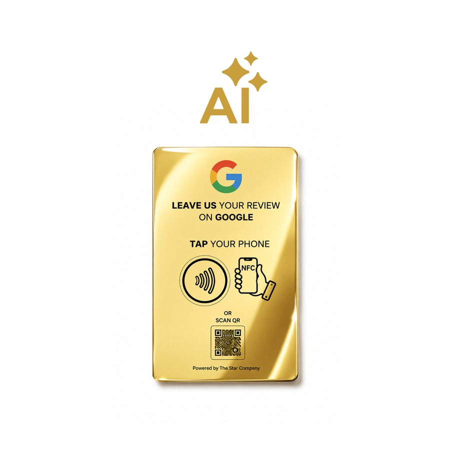 AI-Assisted 22K Gold Google Review Card