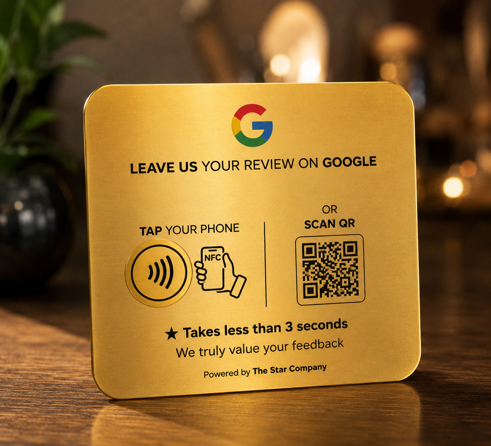 Gold review plate