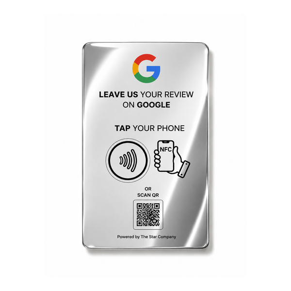 Stainless Steel Google Review Card
