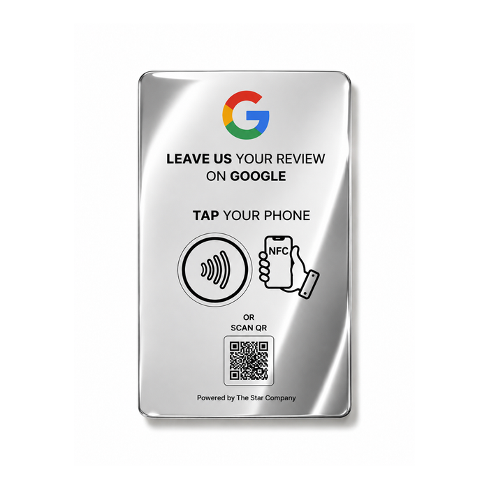 Stainless Steel Google Review Card