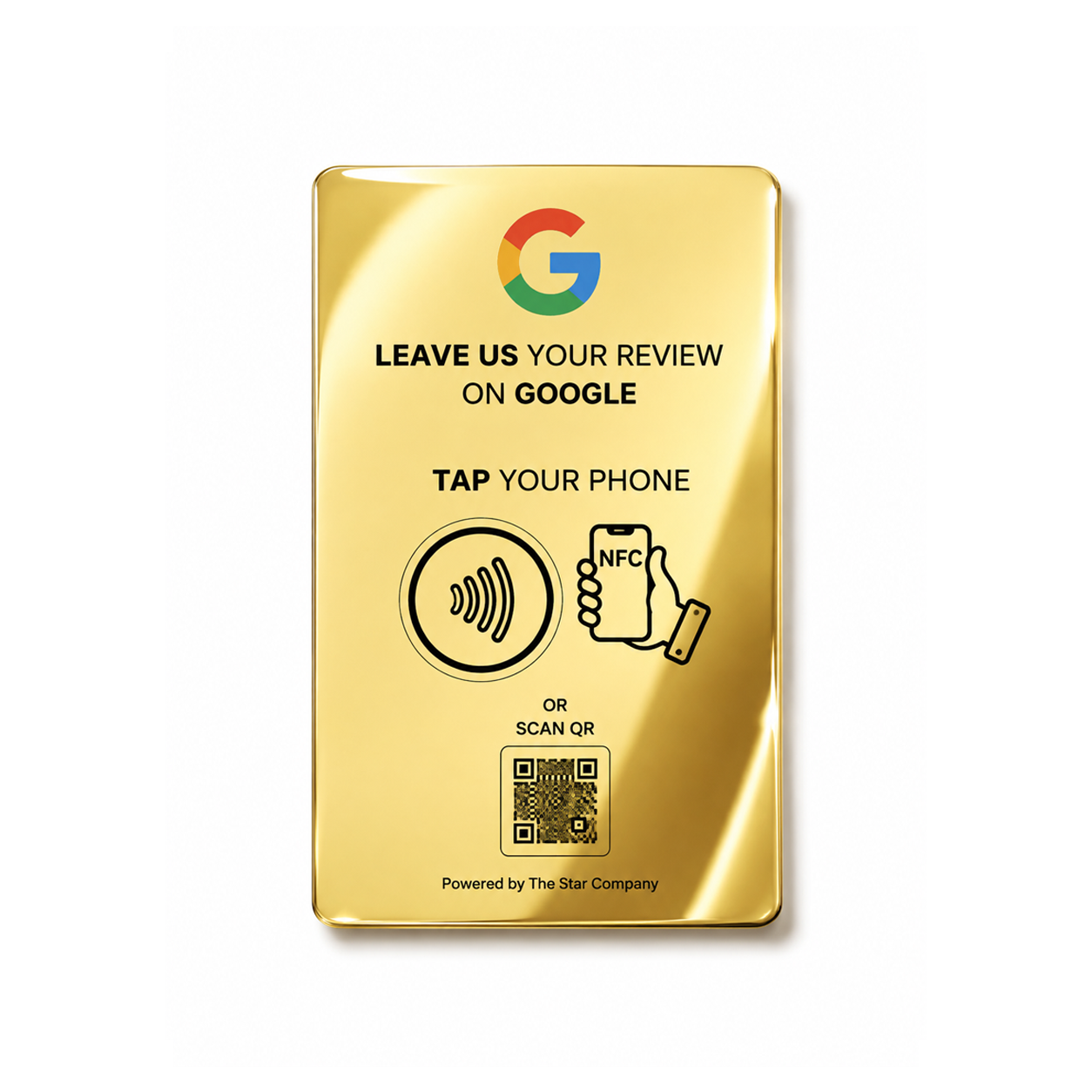 22K Gold Plated Google Review Card