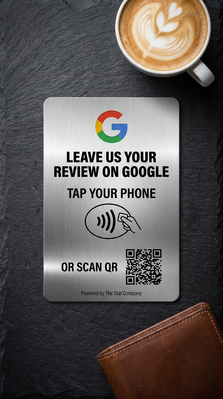 3-Pack — Stainless Steel Google Review Card