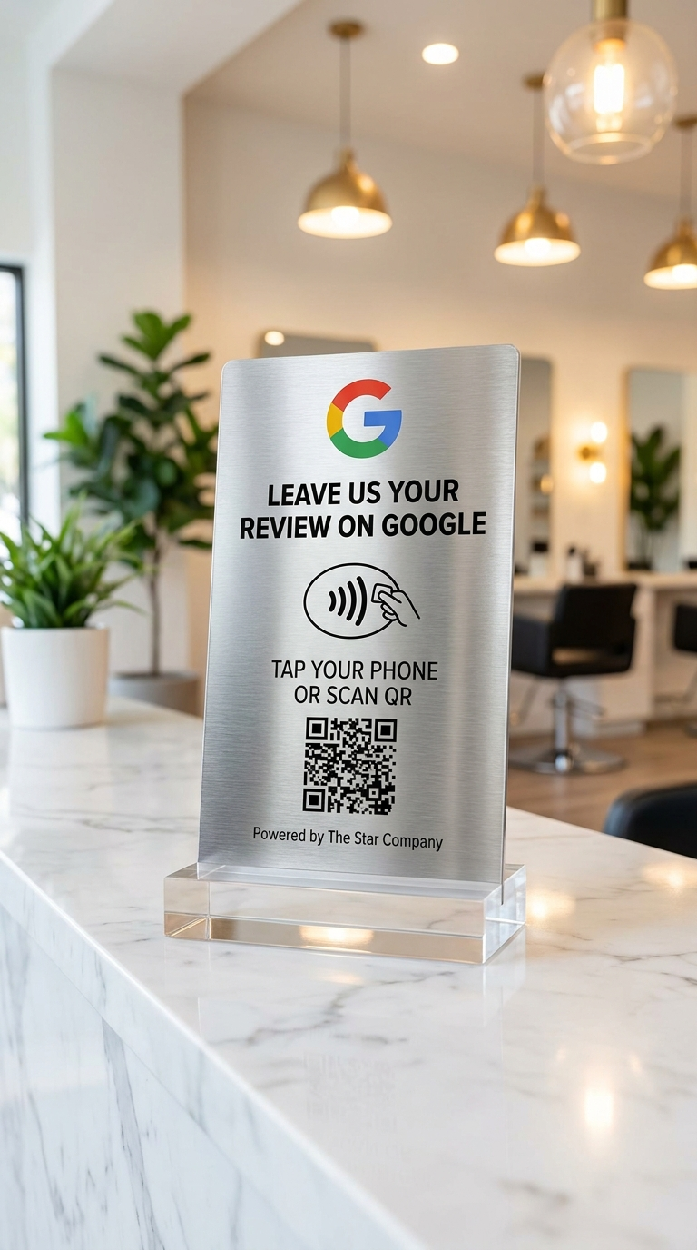 Stainless Steel Google Review Card