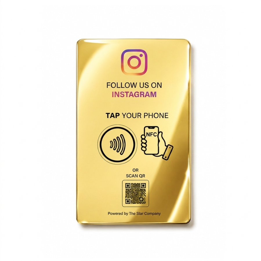 Instagram Follow Card — 22K Gold