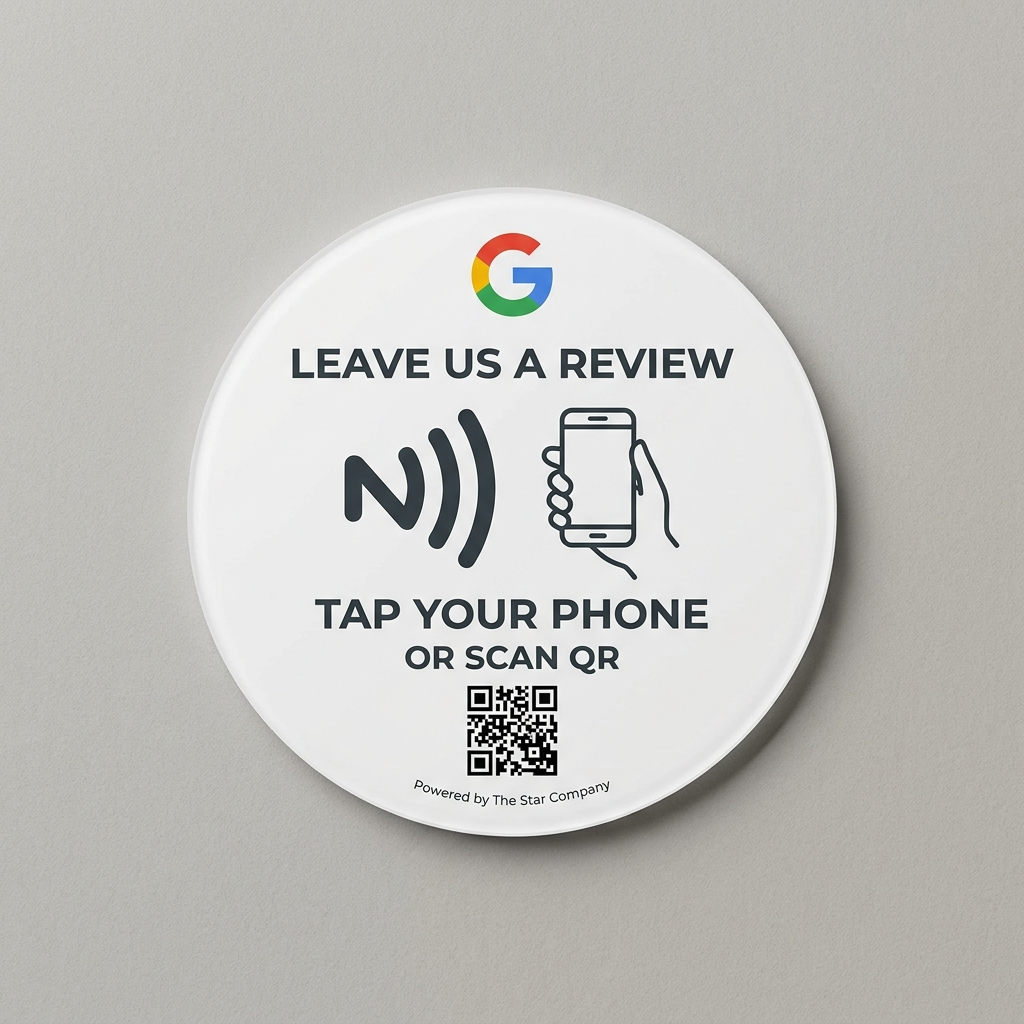 White Google Review NFC Tag
