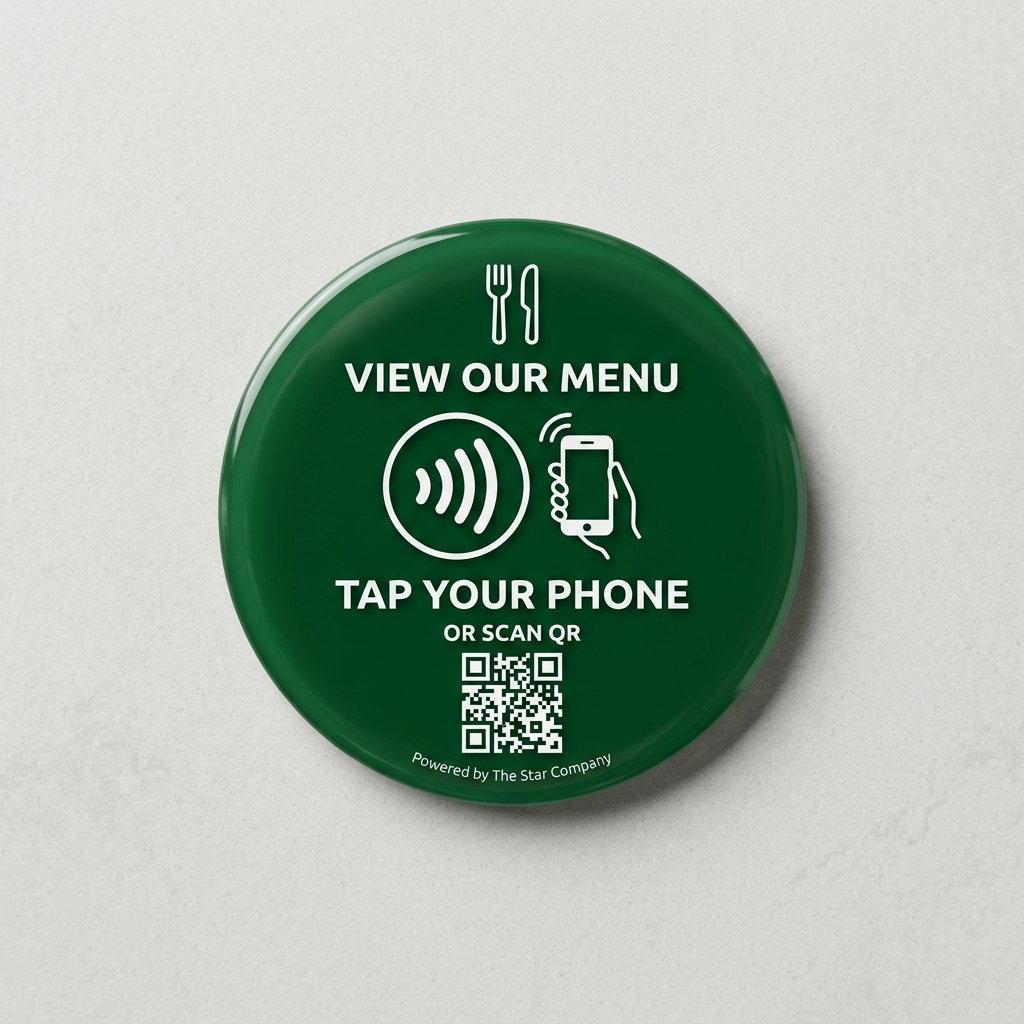 Forest Green Digital Menu NFC Tag