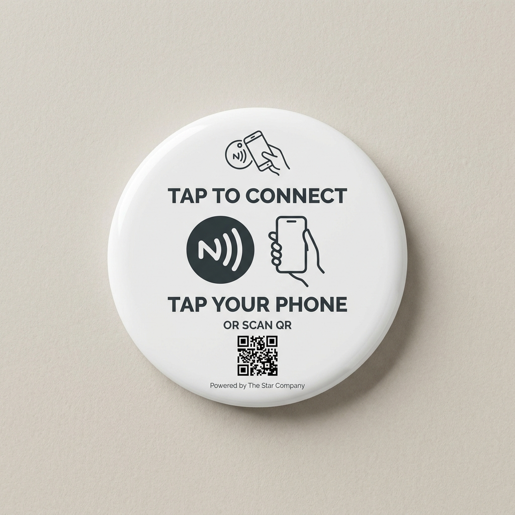 White Custom Link NFC Tag