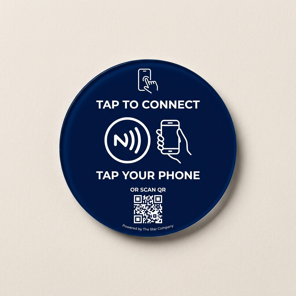 Navy Blue Custom Link NFC Tag